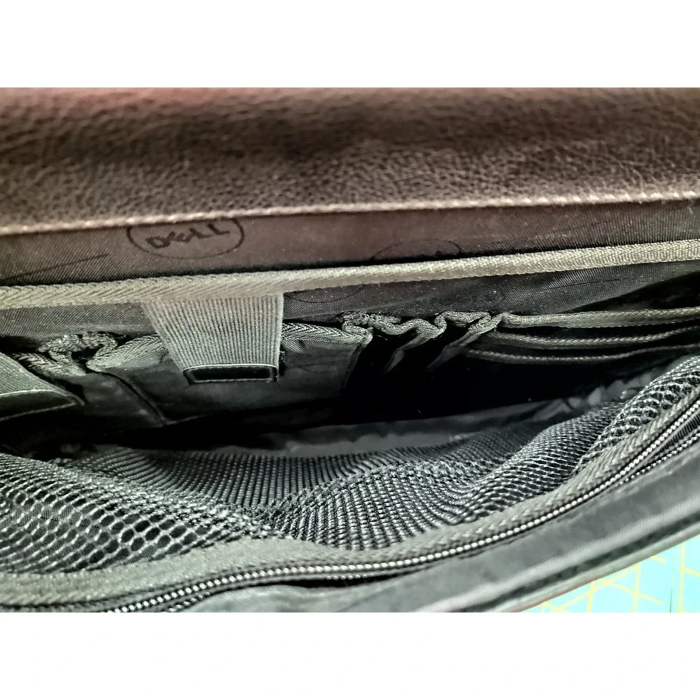 Dell Heavy Duty Leather Laptop Bag Case Professional Messenger Shoulder Strap